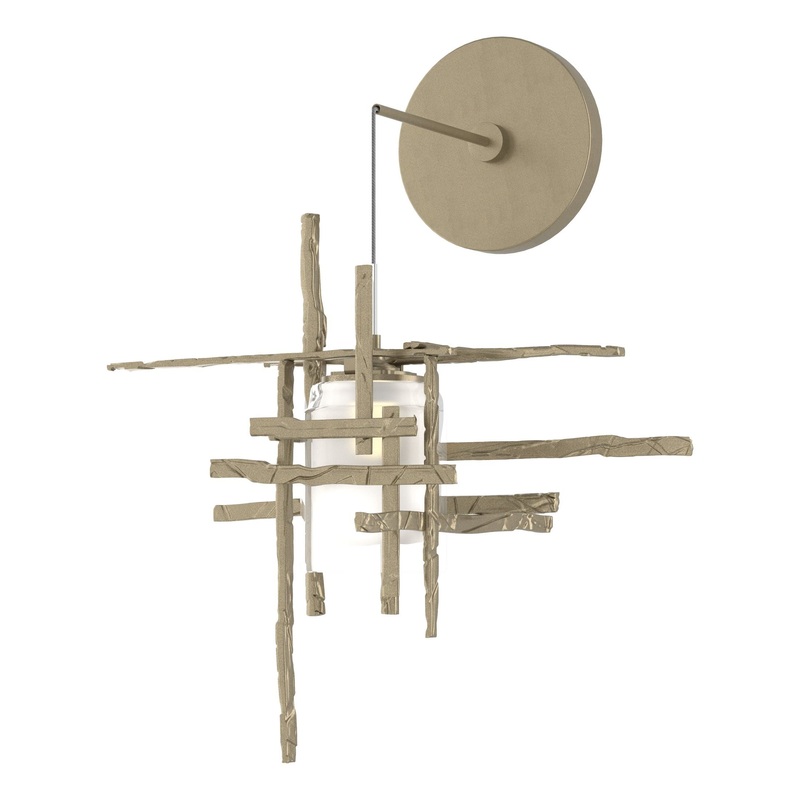 Tura Frosted Glass Low Voltage Sconce Soft Gold