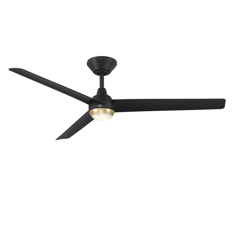 52″Ceiling Fan from the Pisces Collection in Soft Brass/Matte Black Finish by Modern Forms Fans