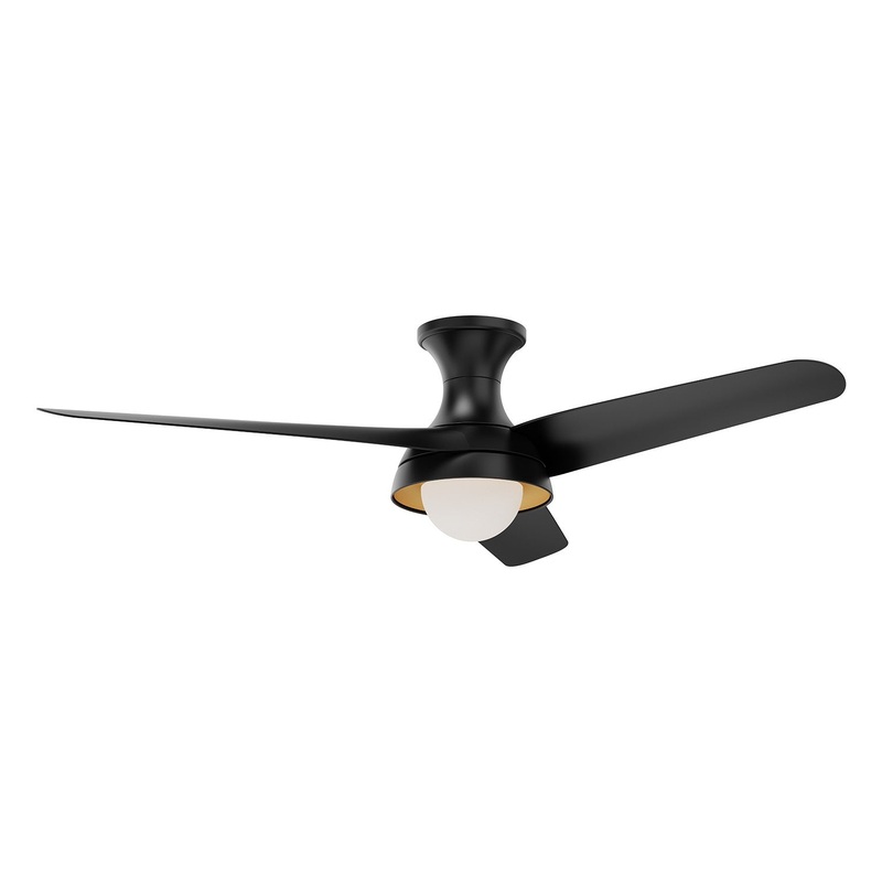 54″Ceiling Fan from the Rubio Collection in Matte Black|White Finish by Alora