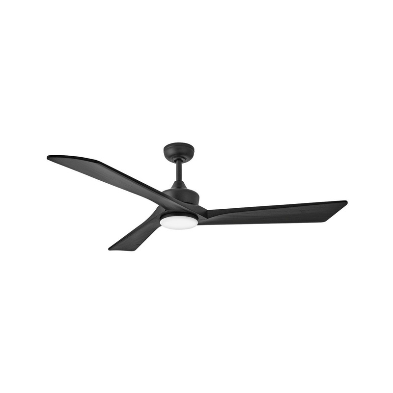 60″ LED Smart Fan from the Sculpt Collection in Matte Black Finish by Hinkley
