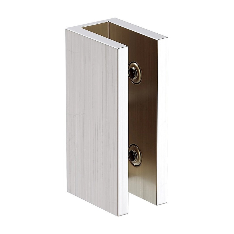 70cm Frameless Glass Bath Screen with Brackets – Nickel