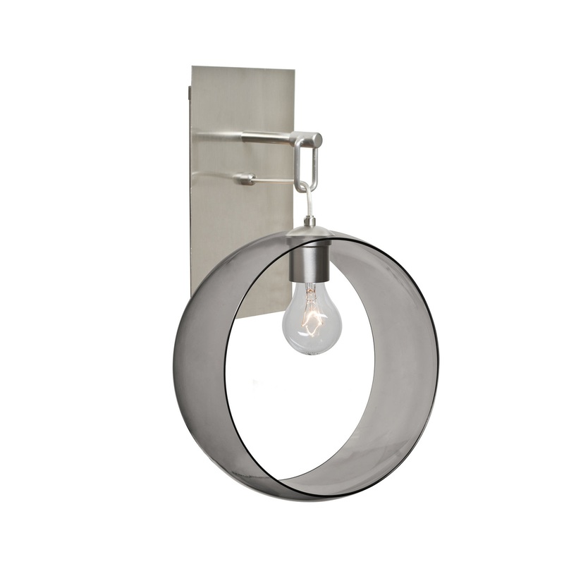 Besa 1WP-PLATOSM-SN-NI Plato One Light Wall Pendant Satin Nickel
