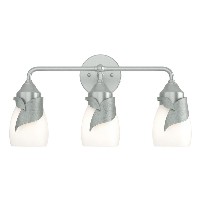 Lapas 3-Light Bath Sconce Vintage Platinum Opal Glass (GG)