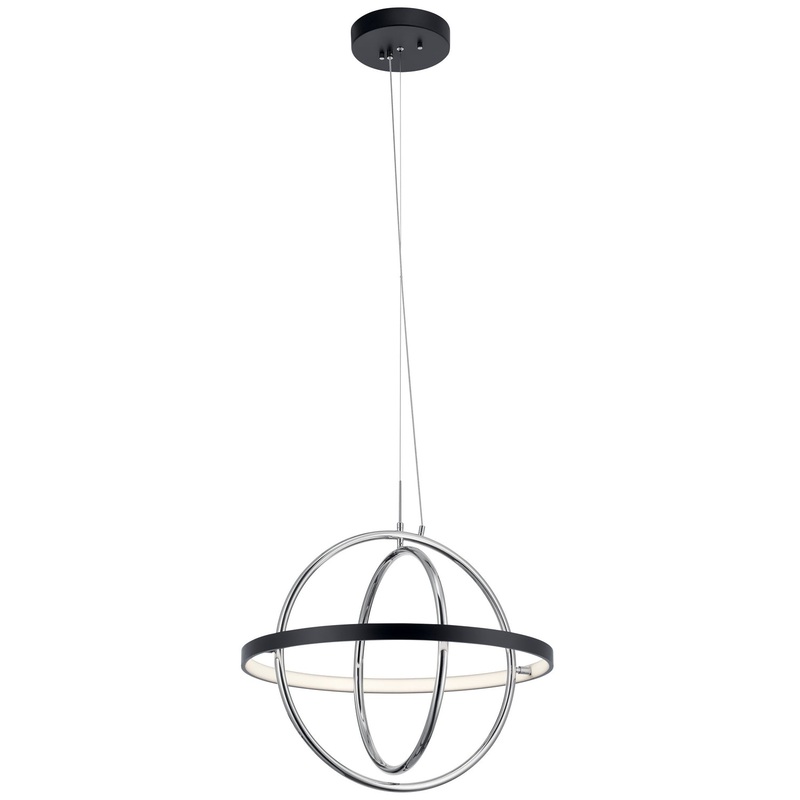 LED Chandelier from the Arvo Collection in Matte Black Finish by Kichler