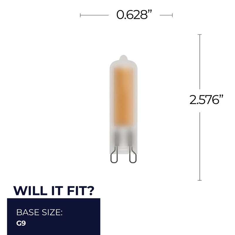 4.5 Watt T5 Frost, 400  Lumens, G9 base, 120 Volt Light Bulb by Bulbrite