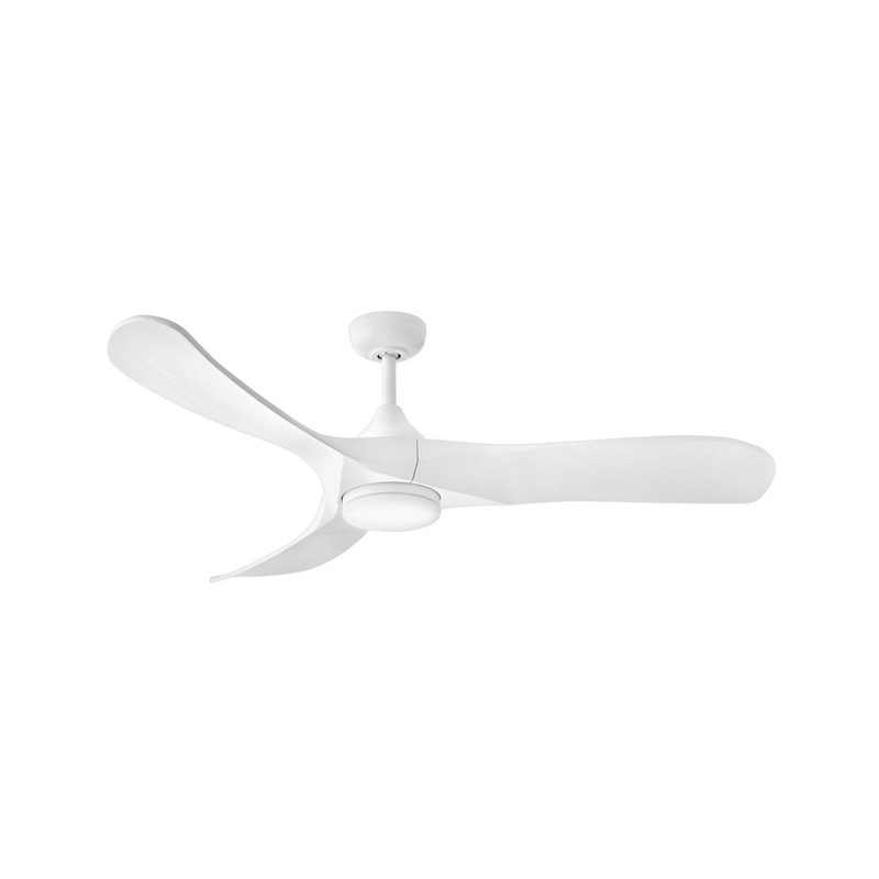 56″ LED Smart Fan from the Swell Illuminated Collection in Matte White Finish by Hinkley