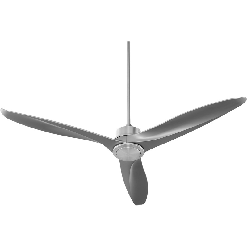 60″ Ceiling Fan from the Kress Collection in Satin Nickel Finish by Quorum