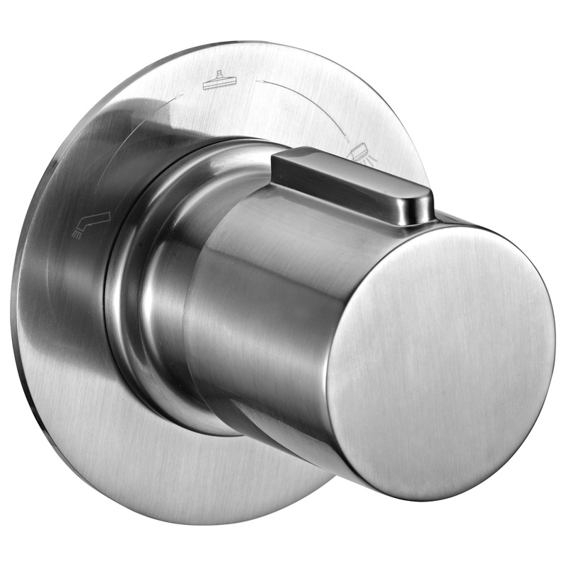 ALFI brand AB9101-BN Brushed Nickel Modern Round 3 Way Shower Diverter