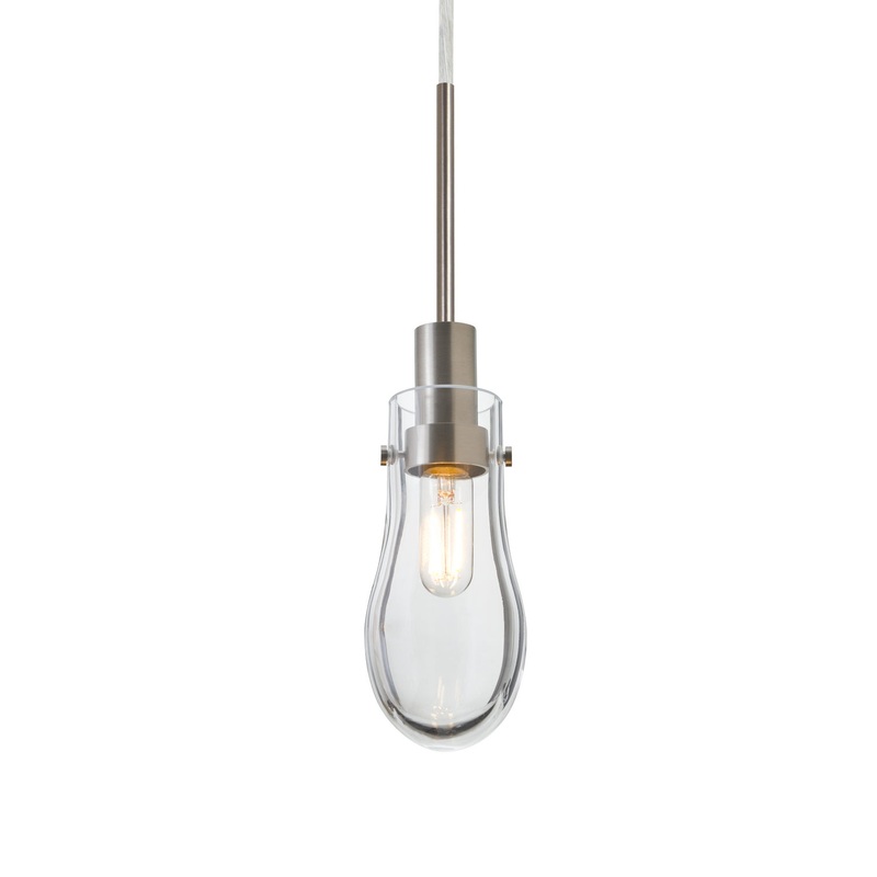 Besa 1JT-WISHCL-SN Wish One Light Pendant Satin Nickel