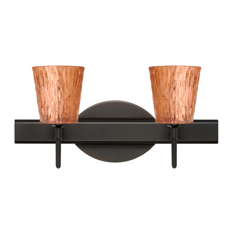 Besa 2SW-5125CF-BR Nico Two Light Wall Sconce Bronze