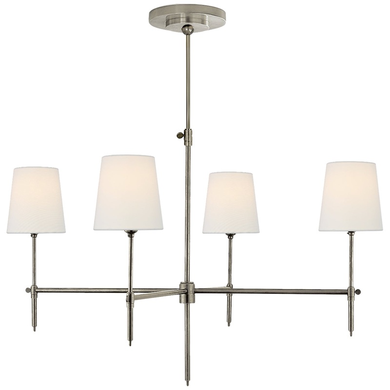 Four Light Chandelier from the Bryant Collection in Antique Nickel Finish by Visual Comfort Signature