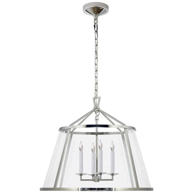 Four Light Pendant from the Darlana Pendant Collection in Polished Nickel Finish by Visual Comfort Signature