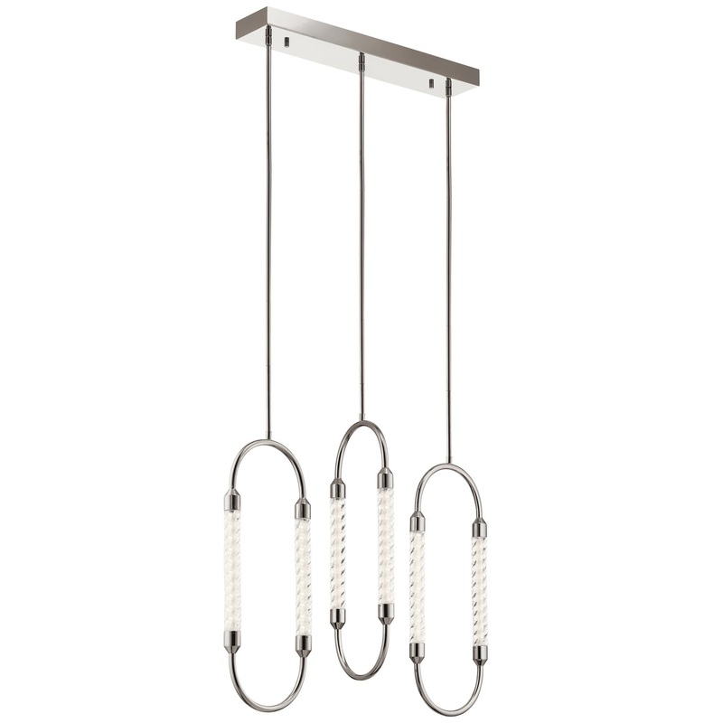 LED Linear Pendant from the Delsey Collection in Polished Nickel Finish by Kichler