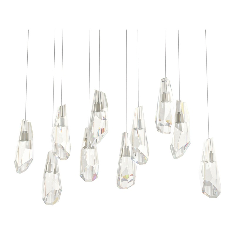 Luma 10-Light Large Crystal Pendant Modern Brass