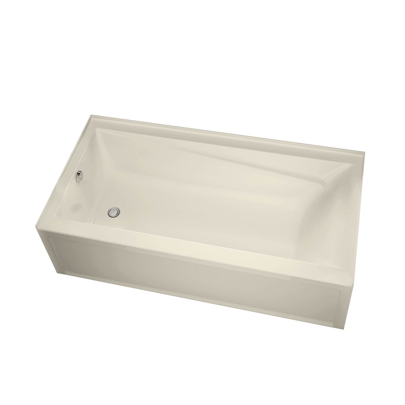 MAAX 105454-R-108-004 New Town 6030 IFS Acrylic Alcove Right-Hand Drain Aerosens Bathtub in Bone