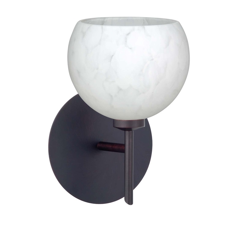 One Light Wall Sconce from the Palla Collection in Bronze Finish by Besa