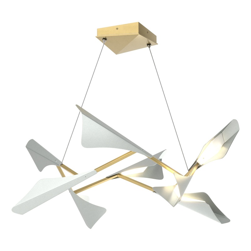 Plume 8-Light LED Pendant Modern Brass Vintage Platinum