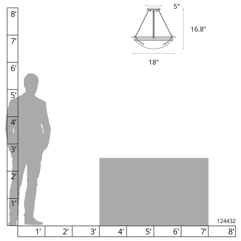 Presidio Tryne Large Semi-Flush Ink Sand Glass (SS)