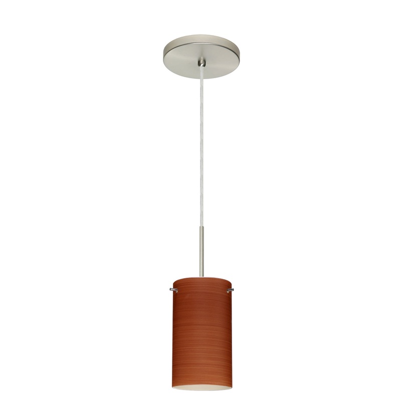 Besa 1BT-4404CH-MED-SN Stilo One Light Pendant Satin Nickel