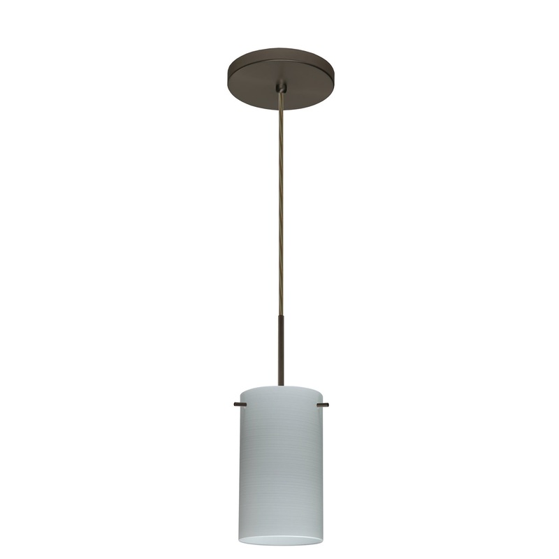 Besa 1BT-4404KR-HAL-BR Stilo One Light Pendant Bronze
