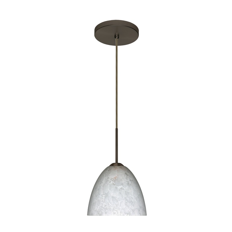 Besa 1BT-757219-HAL-BR Sasha One Light Pendant Bronze
