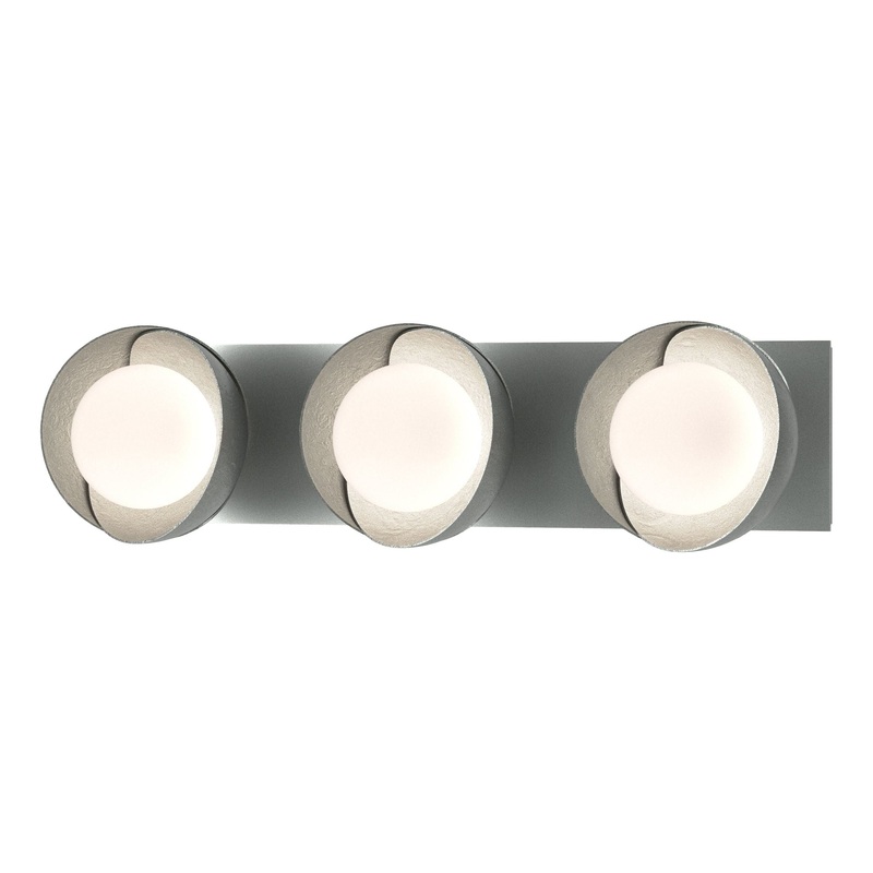Brooklyn 3-Light Straight Double Shade Bath Sconce Vintage Platinum Vintage Platinum
