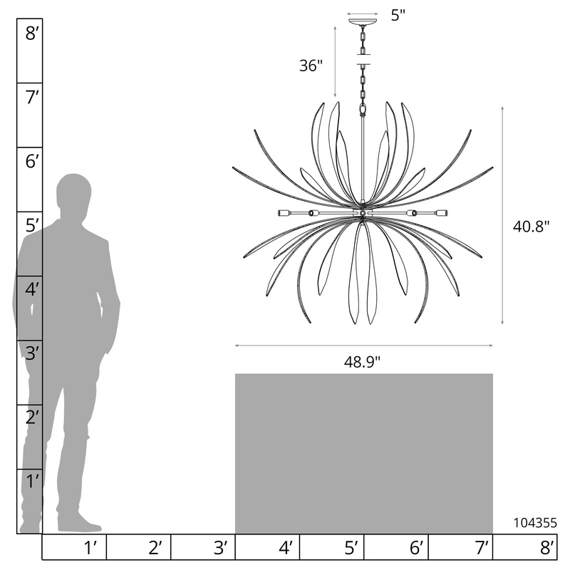 Dahlia Large Chandelier White