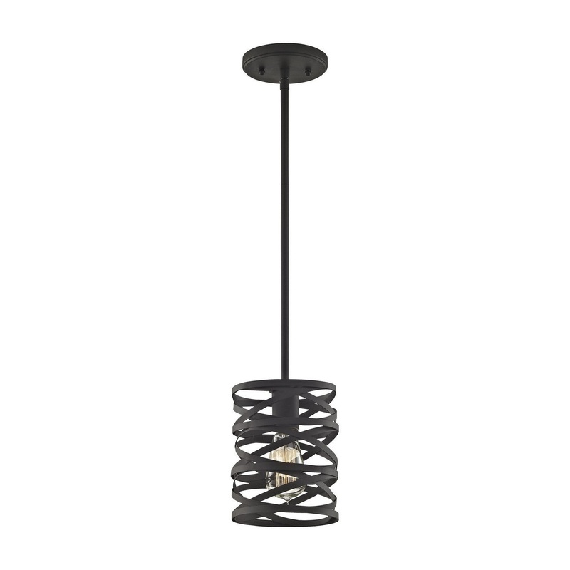 ELK Home 81184/1-LA Vorticy One Light Mini Pendant Oil Rubbed Bronze