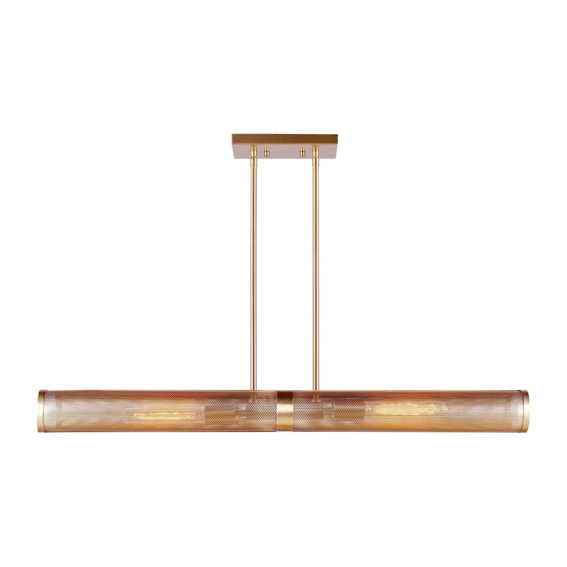 Exton Four Light Chandelier Satin Brass