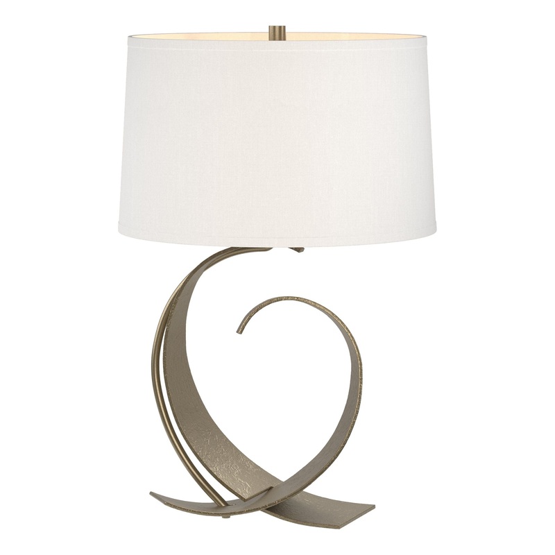 Fullered Impressions Table Lamp Soft Gold Natural Anna Shade (SF)