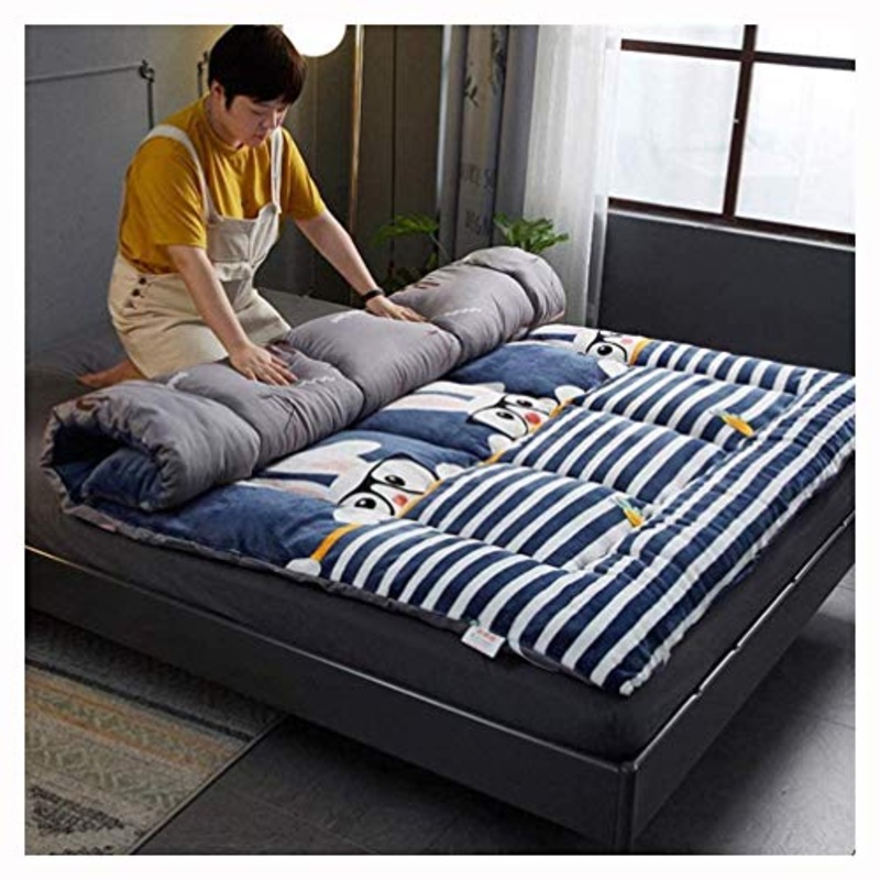 Morbido Antiscivolo Giapponese Materasso Futon Materasso Da Pavimento Pieghevole Tatami Tappetino Portatile Materasso Da Campeggio Per Bambini Materassino Da Letto Lettino Da Pavimento,B-200x220cm