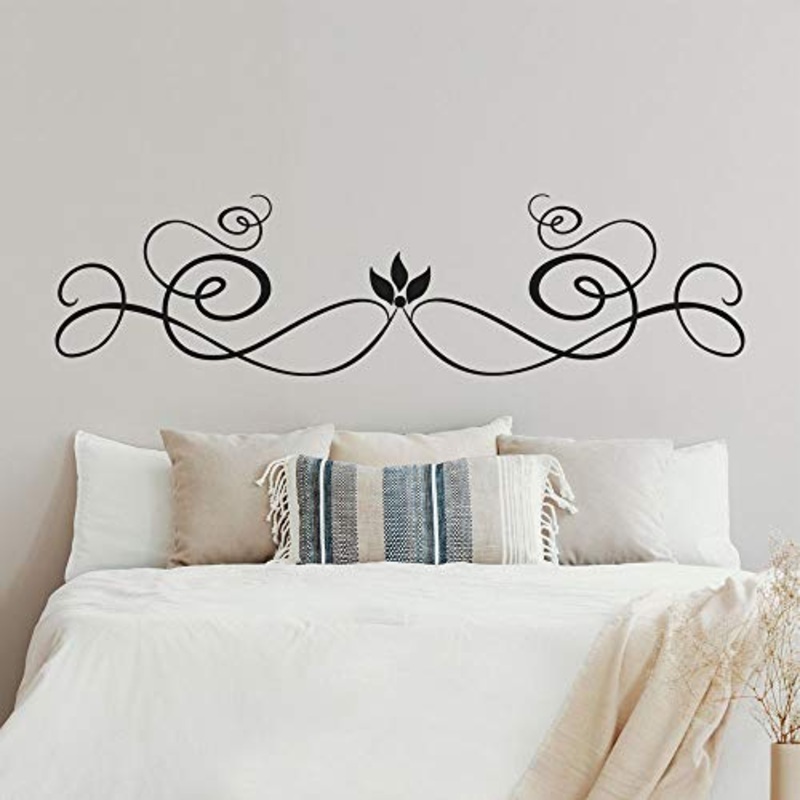 T-MK363 – Adesivi per testiera del letto, 50 x 190 cm, colore: Nero