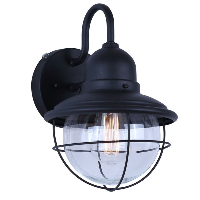 Alaric 1-Light Outdoor Lantern Black