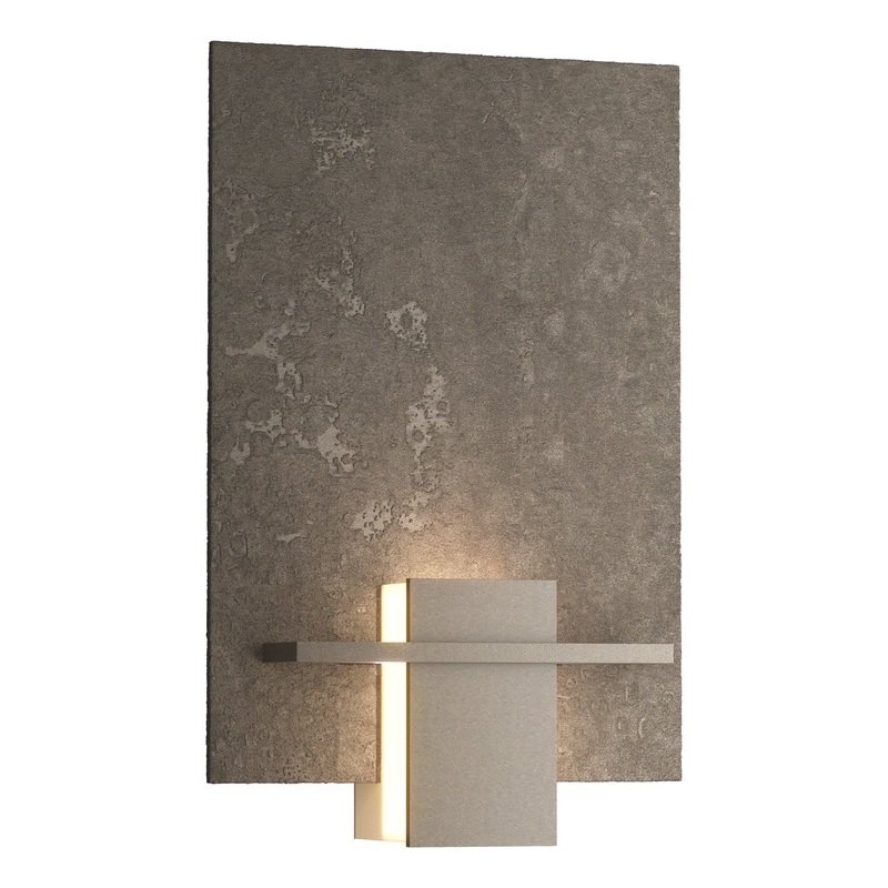 Aperture Sconce Dark Smoke White Art Glass (BB)