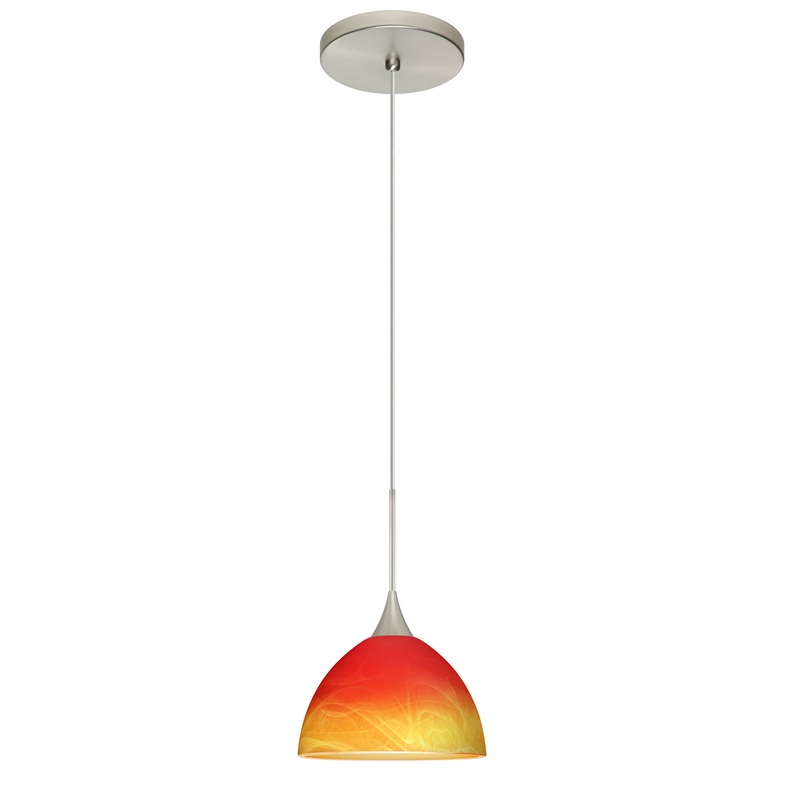 Besa 1XT-4679SL-LED-SN Brella One Light Pendant Satin Nickel