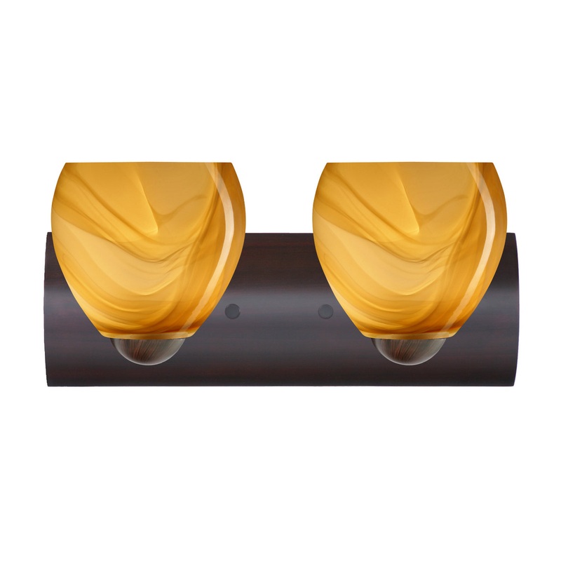 Besa 2WZ-4122HN-LED-BR Bolla Two Light Wall Sconce Bronze (Discontinued)