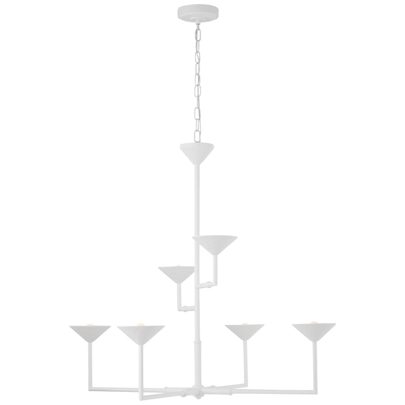 LED Chandelier from the Eleanor Collection in Plaster White Finish by Visual Comfort Signature
