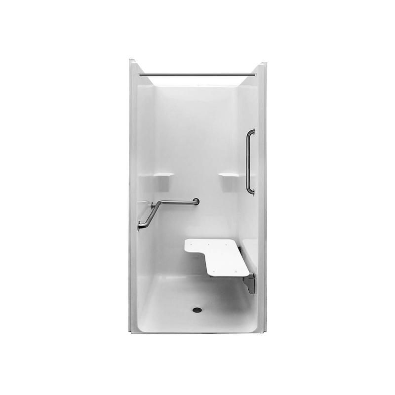 MAAX 106545-000-002-002 MX QSI-3682-BF 0.625 in. RRF AcrylX Alcove One-Piece Shower in White