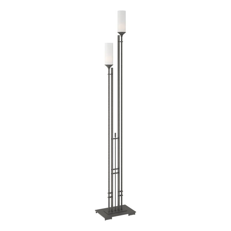 Metra Twin Tall Floor Lamp Natural Iron