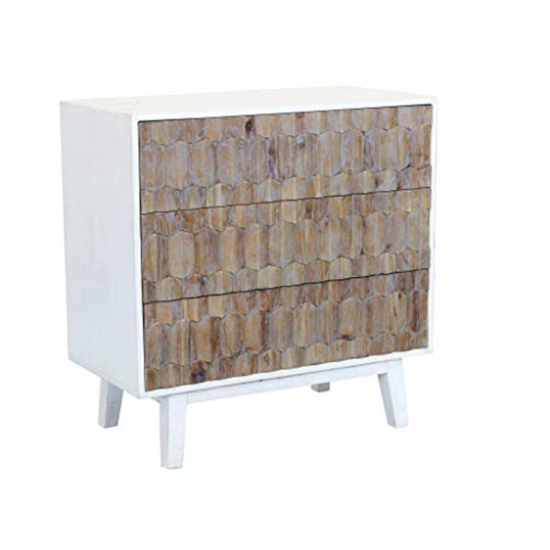 Milani Home s.r.l.s. cassettiera in Legno di Design Moderno per Salotto Cucina Sala da Pranzo cm 88x45x89 h