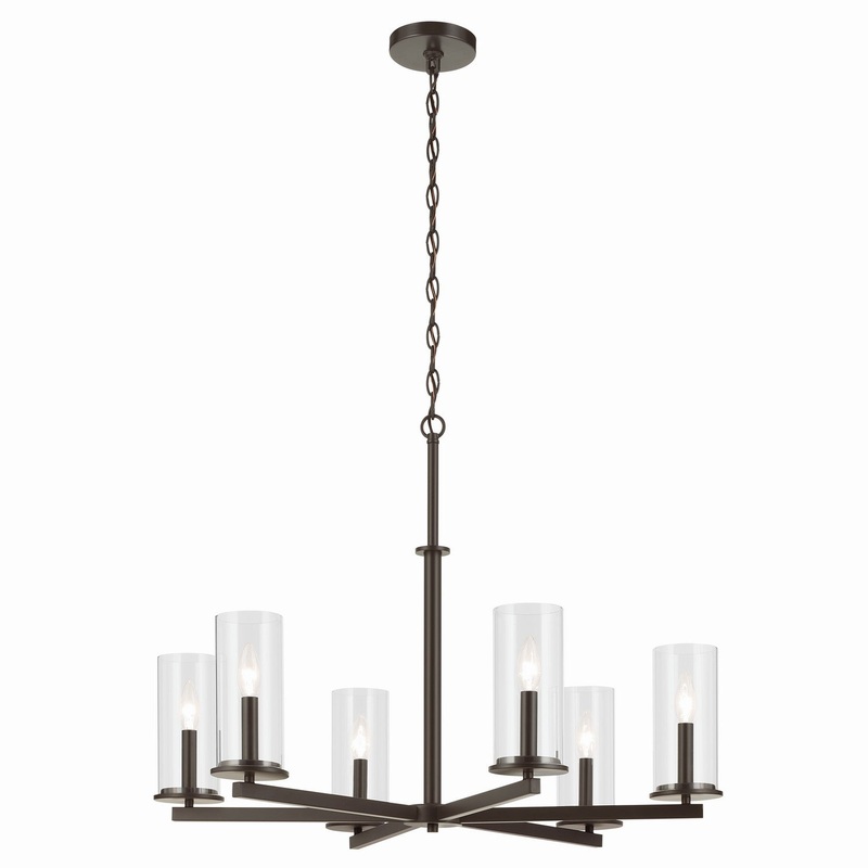 Six Light Chandelier from the Crosby Collection in Olde Bronze Finish by Kichler