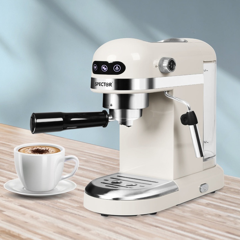 Spector Coffee Maker Machine Espresso Milk White