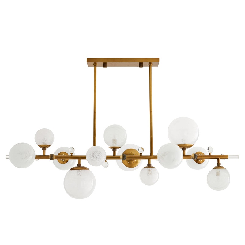 Arteriors 89330 Troon 12 Light Chandelier Antique Brass