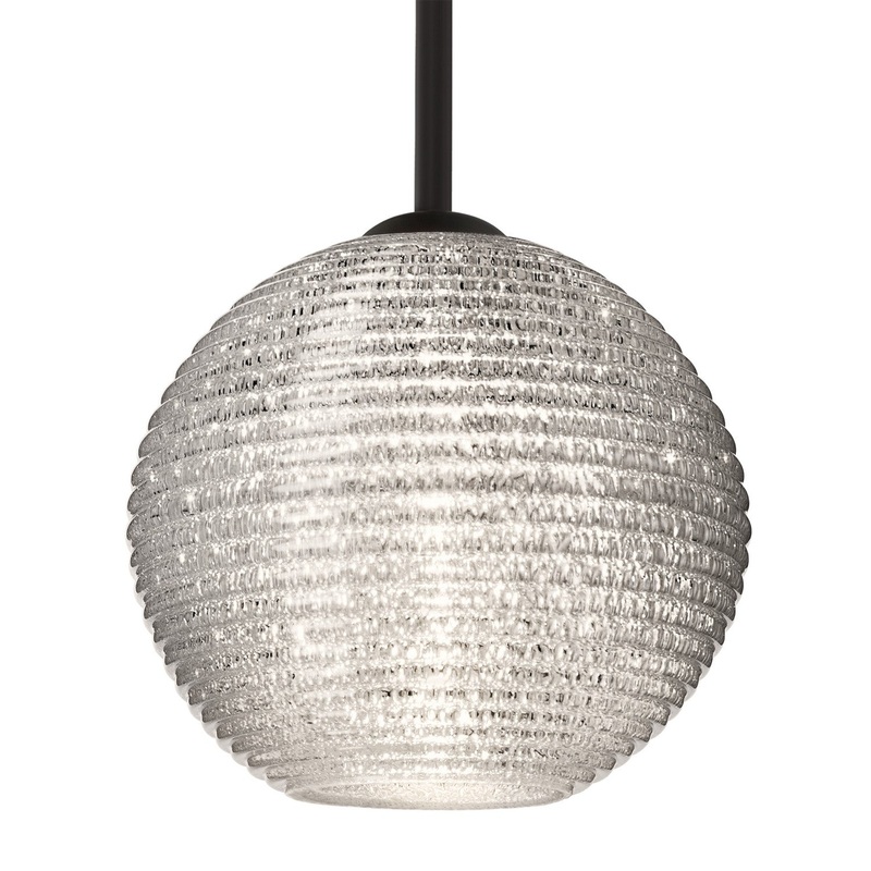 Besa 1TT-4616GL-BK Besa Kristall 8 Pendant One Light Pendant Black