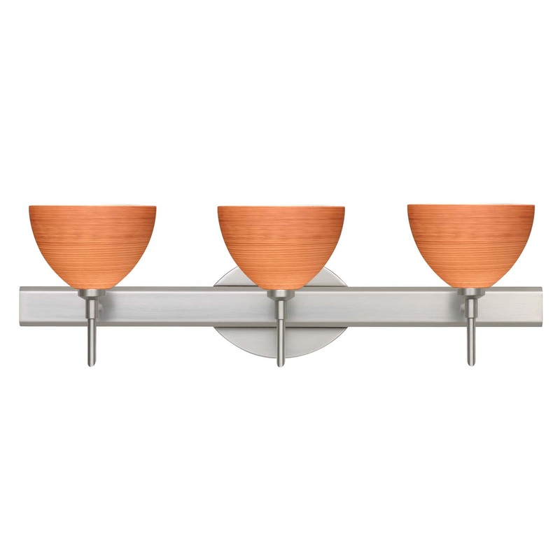 Besa 3SW-4679CH-SN Brella Three Light Wall Sconce Satin Nickel