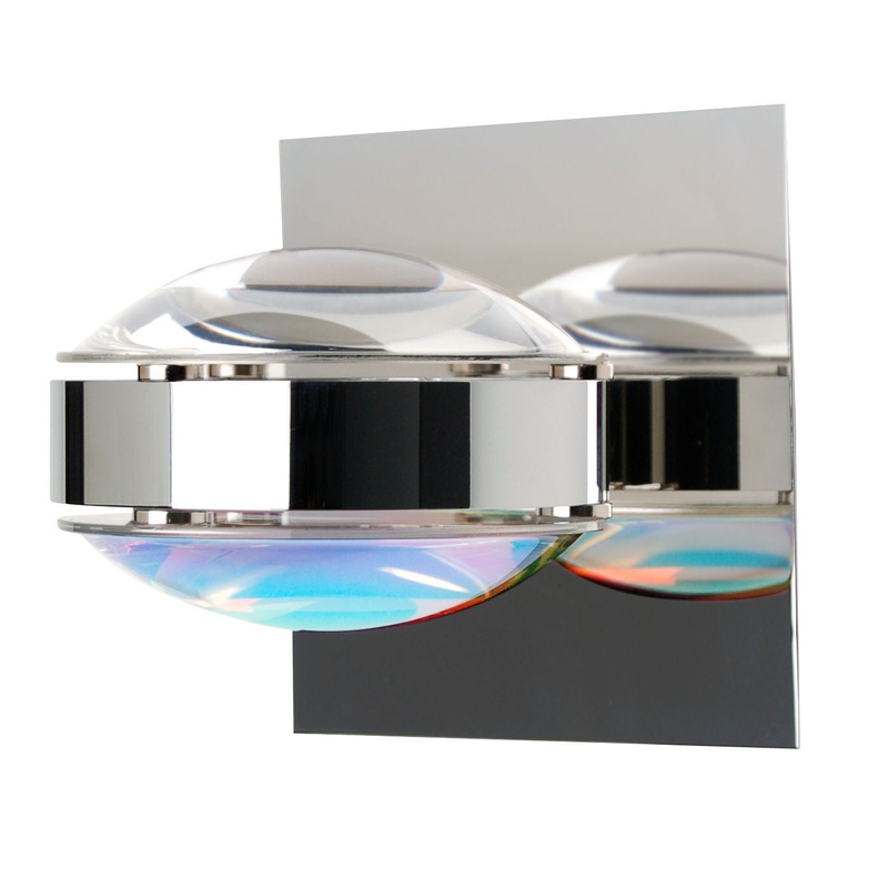 Besa OPTOS1W-CLCD-CR Optos One Light Wall Sconce Chrome