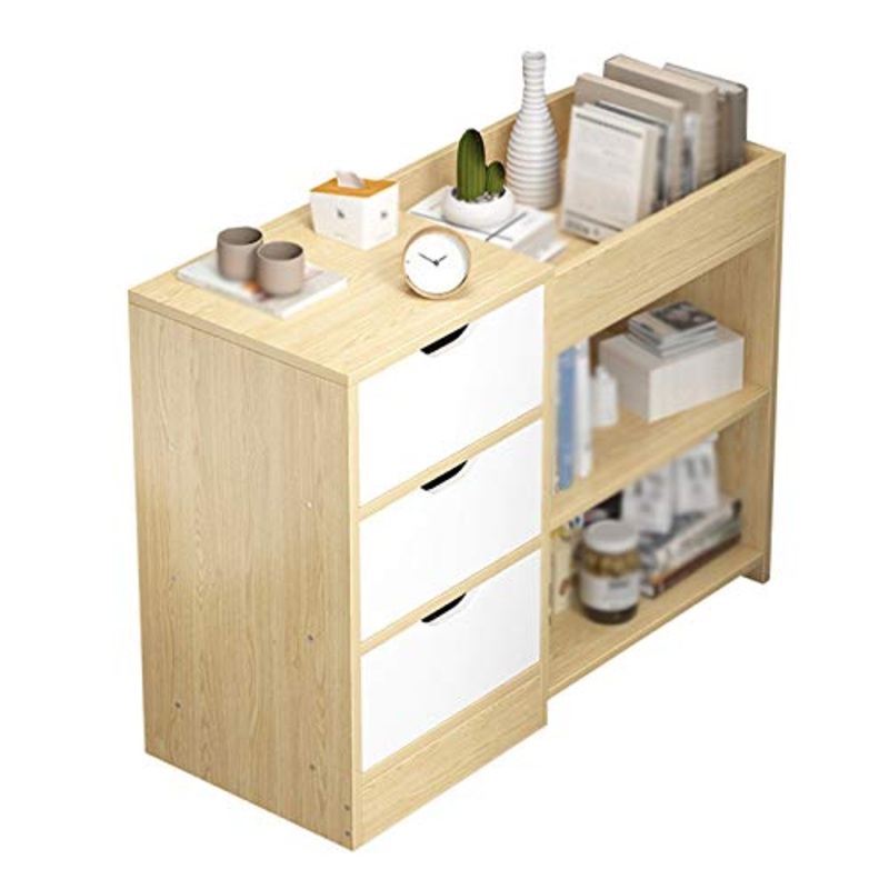 Comodino Altezza Base 3-Cassetti Semplice Ed Economico Casa Camera Da Letto Creativo Armadietto 74X30X57CM FANJIANI