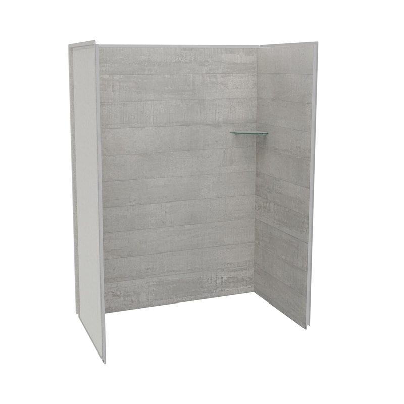MAAX 107463-304-516 Utile 6032 Composite Direct-to-Stud Three-Piece Alcove Shower Wall Kit in Factory Rough Vapor