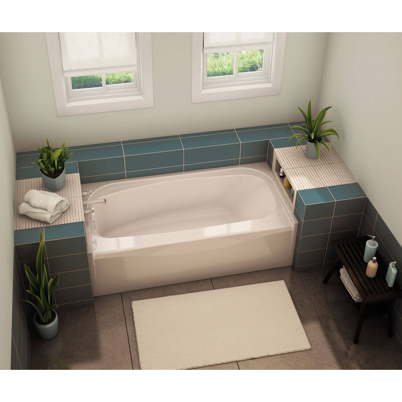 MAAX 145009-000-002-584 TOF-3060 AFR AcrylX Alcove Left-Hand Drain Bathtub in White