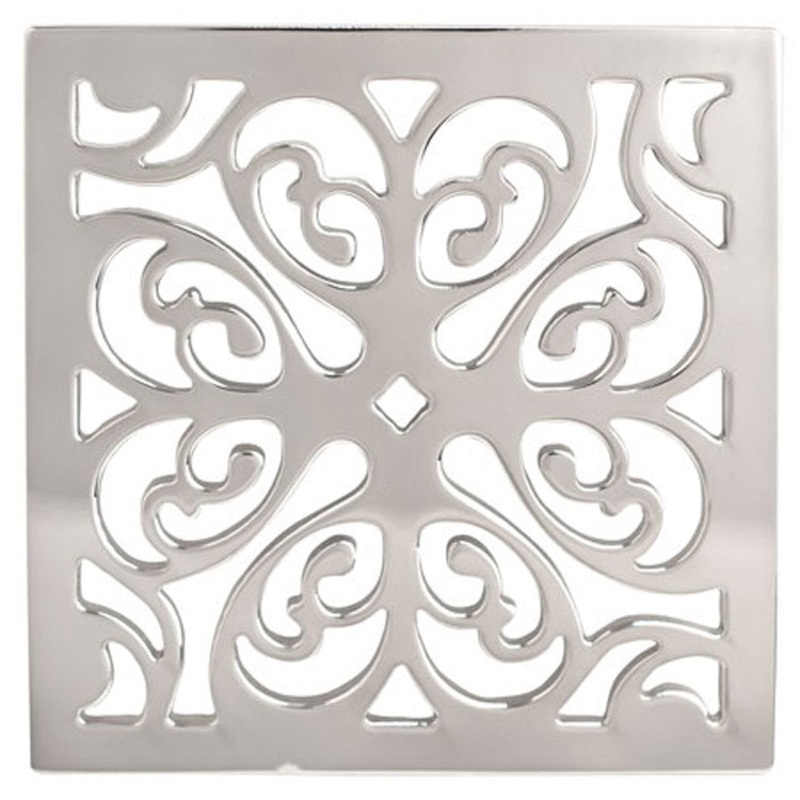 Shower Drain Tub and Shower Square 4 Inch Antique Nickel Brass for Requires Drain Throat 277-01 4 Inch